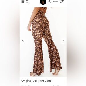 Yoga Democracy Art Deco Bellbottom Pants